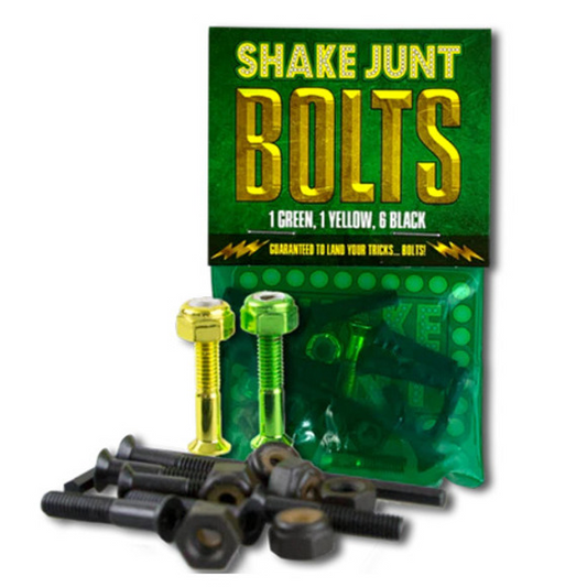 Shake Junt Hardware Bag O Bolts - 1 Green, 1 Yellow, 6 Black.