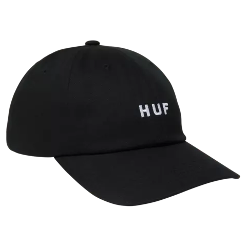 Huf Essentials OG Logo CV 6 Panel Hat Black