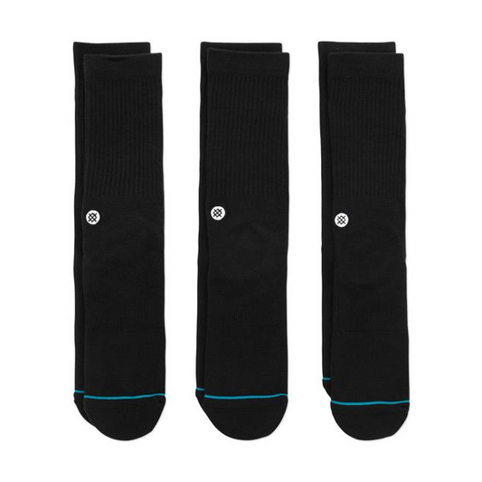 Stance Icon 3pk Socks Black