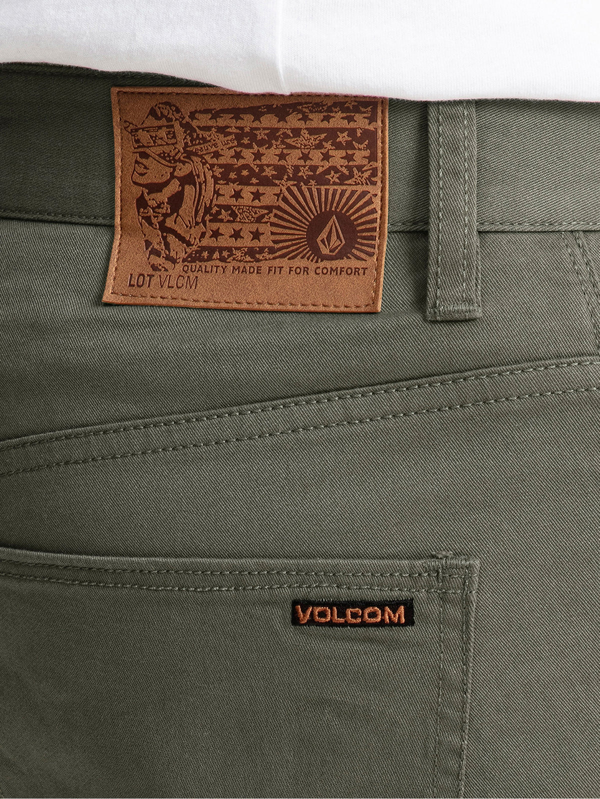 Volcom Solver Lite 5 Pocket Shorts - Army Green Combo