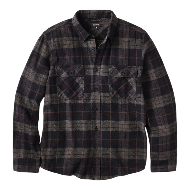 Brixton Bowery Flannel - Black/Charcoal