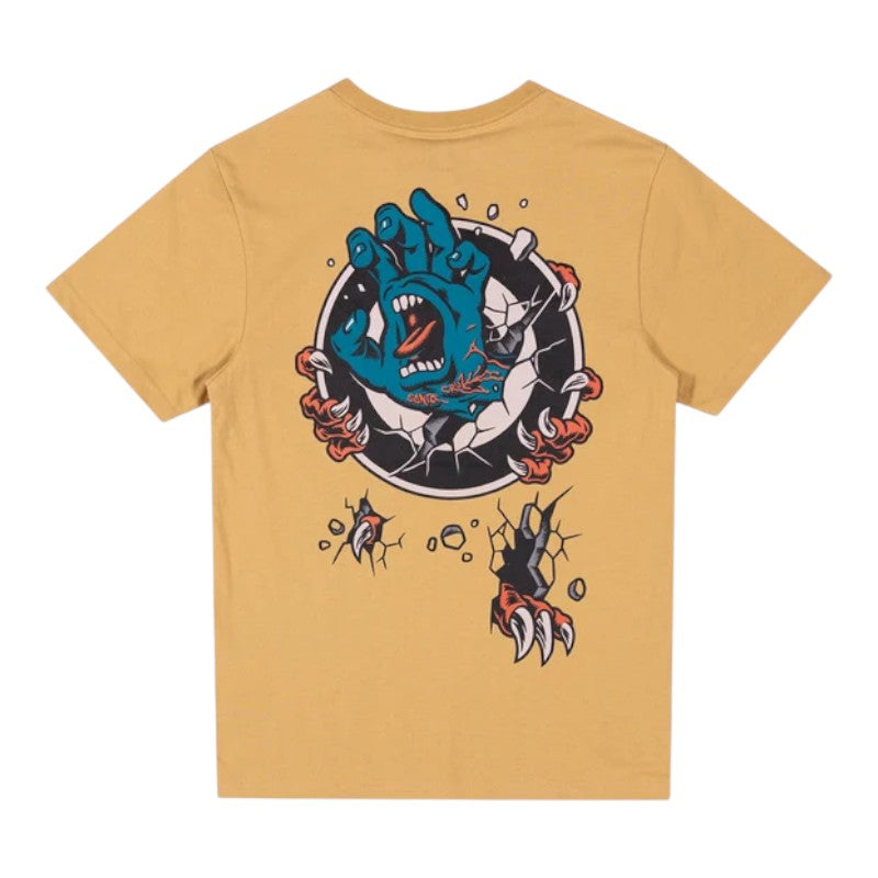 Santa Cruz Youth Roskopp Screaming Centre Tee - Tan