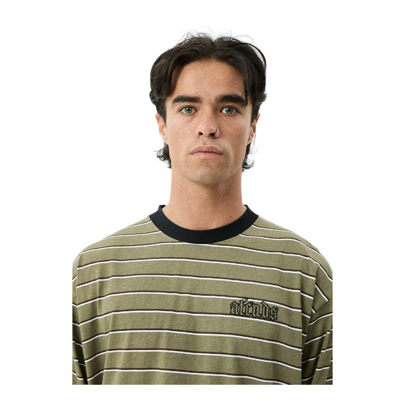 Afends Altitude Long Sleeve Tee - Stone Stripe