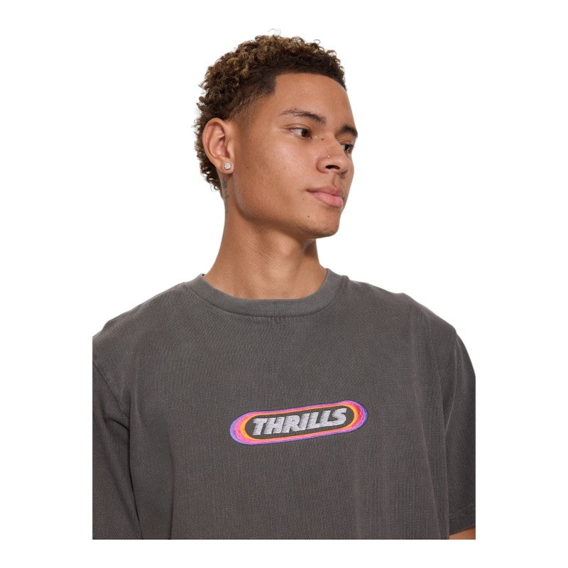 Thrills Built To Win Embro Merch Tee - Marble Black