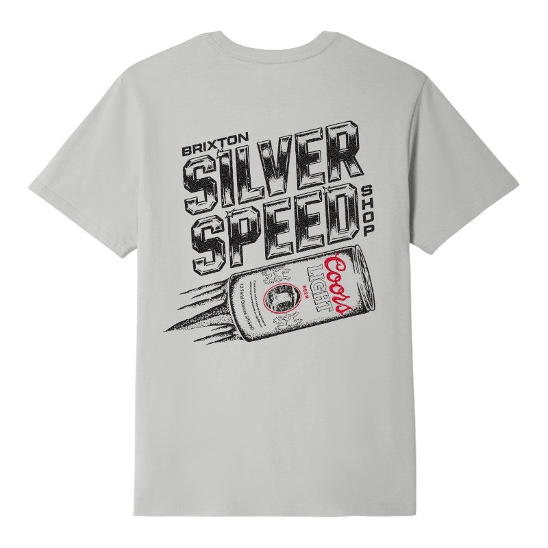 Brixton Coors Light Silver Speed Tee - Silver