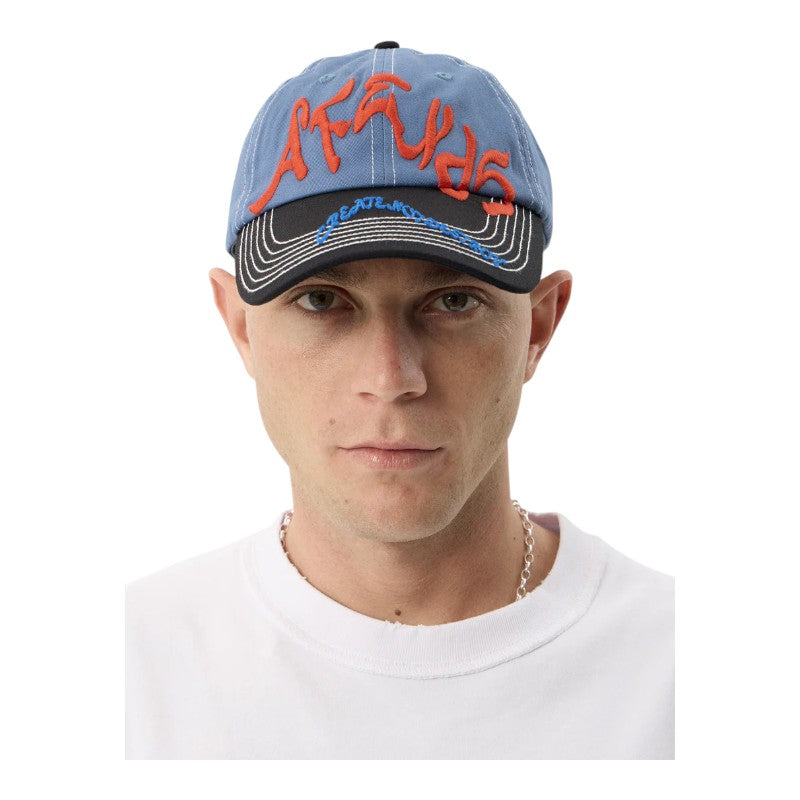 Afends Consider 6 Panel Cap - Slate Blue