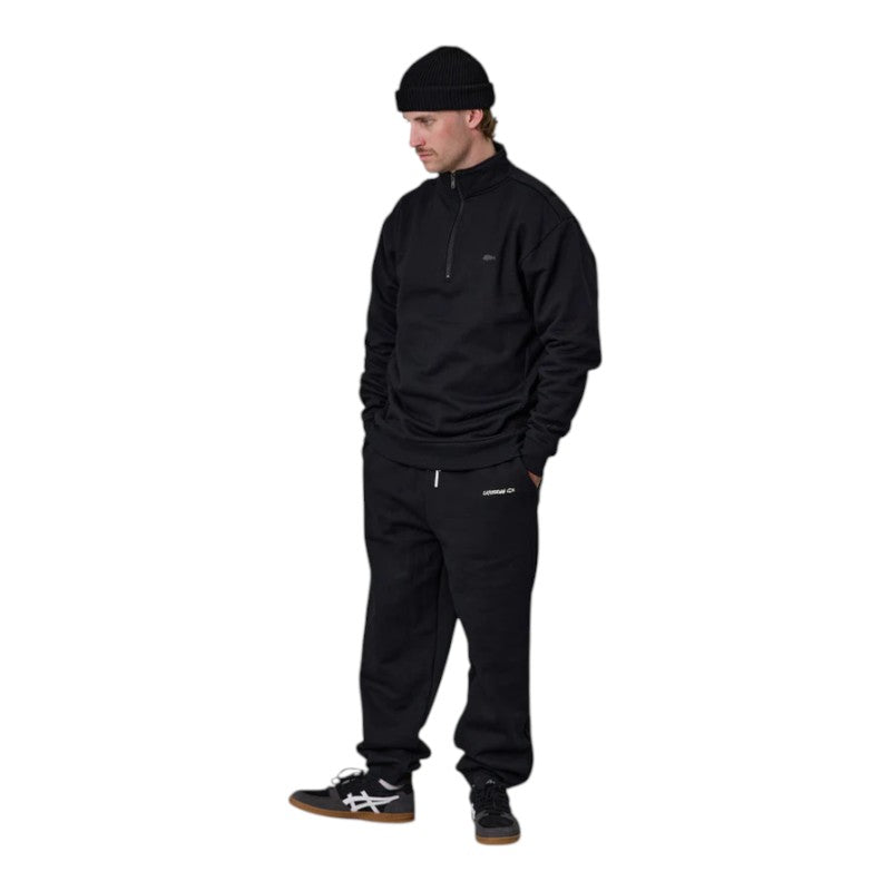 J.A.F Stamp Costal 1/4 Zip - Black
