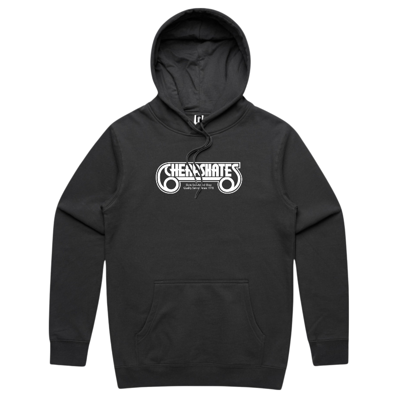 Cheapskates Stencil OG Hood - White Print - Coal