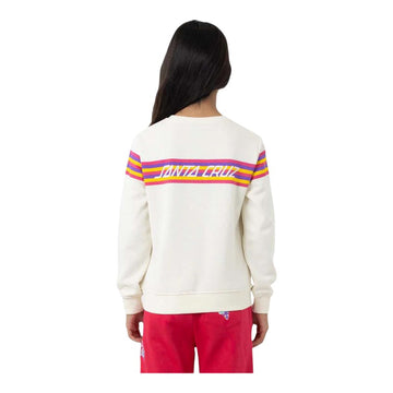 Santa Cruz Youth Rainbow Strip Crew - Off White