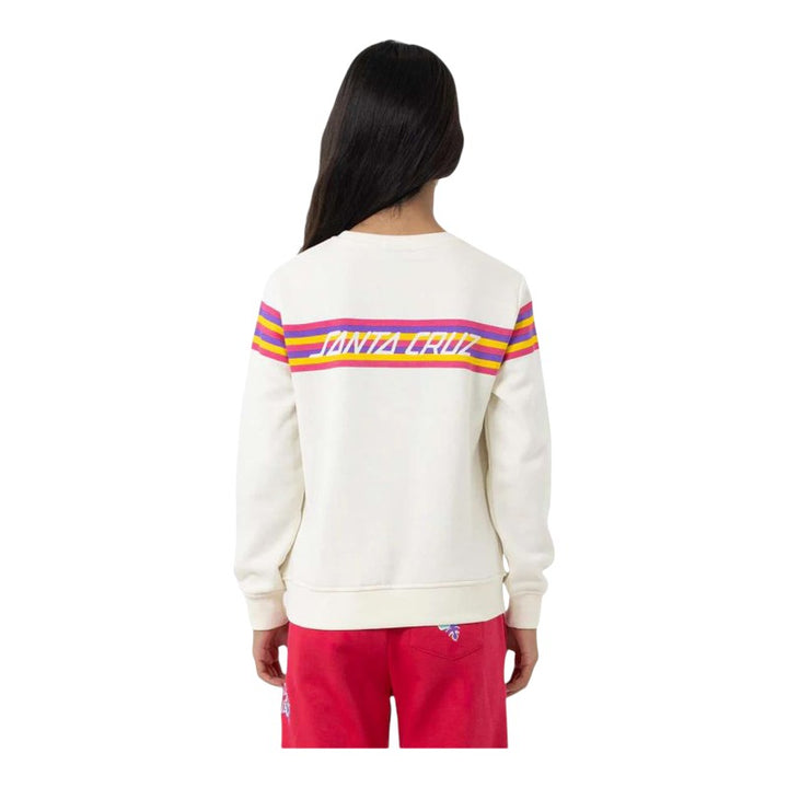 Santa Cruz Youth Rainbow Strip Crew - Off White