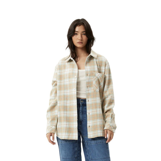 Afends Lighthouse Flannel Shirt - Taupe