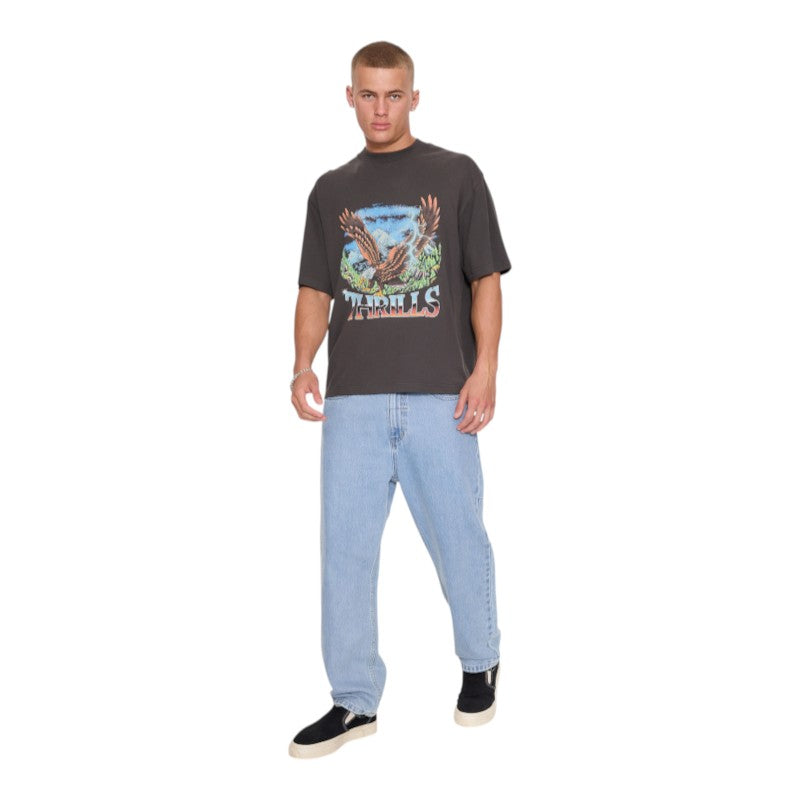 Thrills Seen & Heard Box Crop Tee - Dark Merch Black