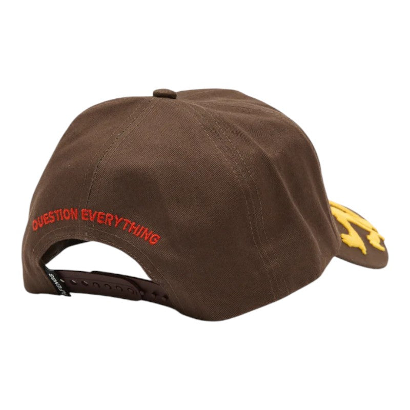Afends Rocked Five Panel Cap - Coffee