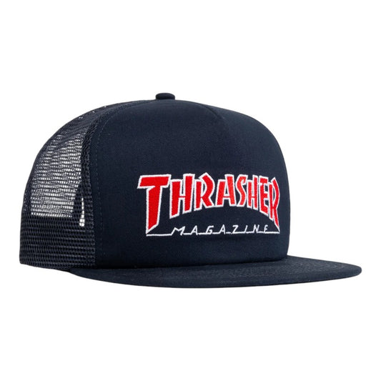 Thrasher Outlined Embroidered Mesh Cap Navy