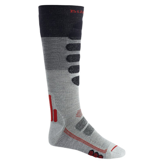 Burton Men's Performance + Lightweight Compression Socks – Gray Heather Block