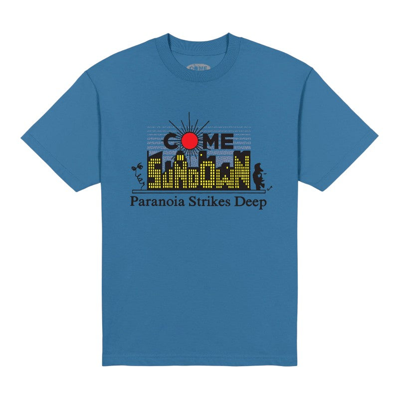 Come Sundown Paranoia Tee - Sky Blue