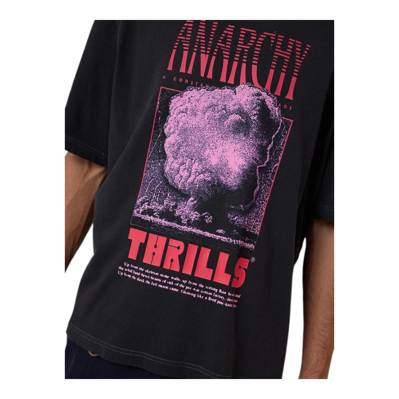 Thrills Constant Chaos Cropped Box Tee - Blue Graphite