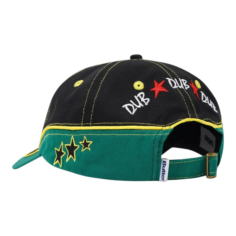 Butter Goods Dub 6 Panel Cap - Black/Green