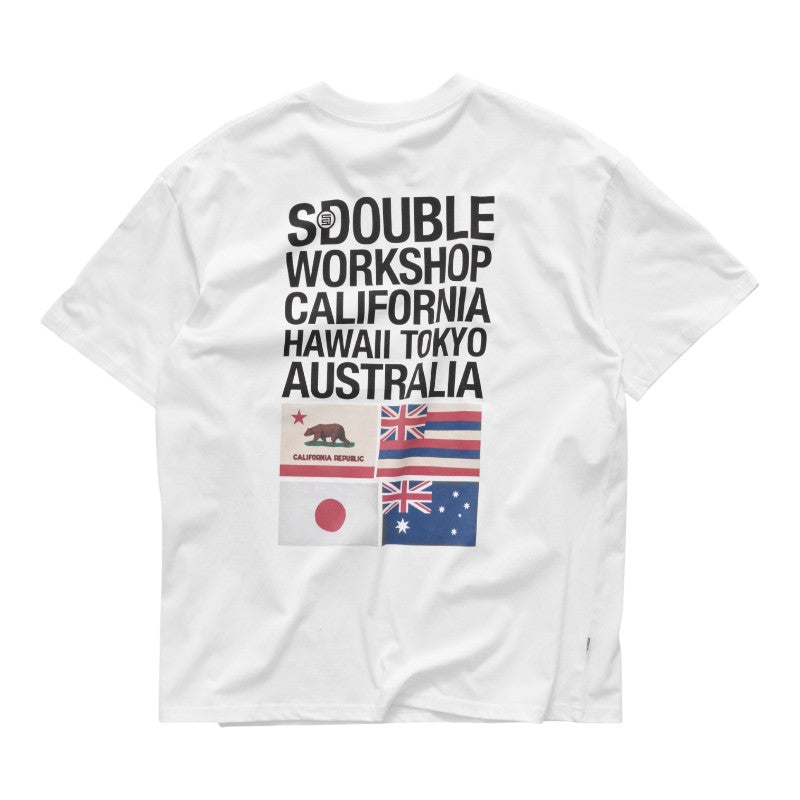 SDouble Flags Tee - White