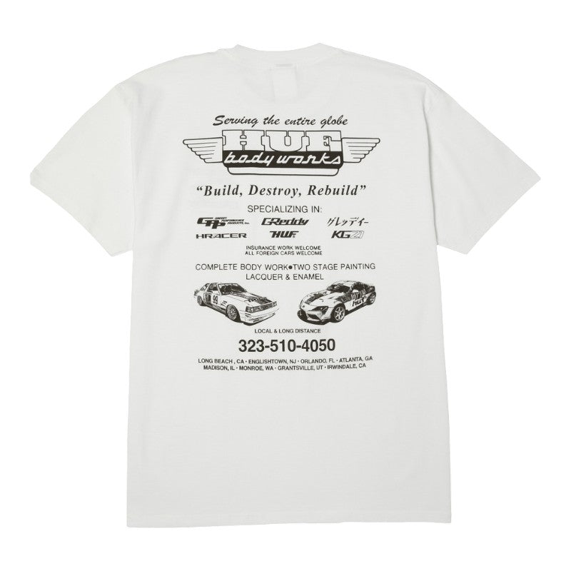 Huf Greddy Body Works Tee - White