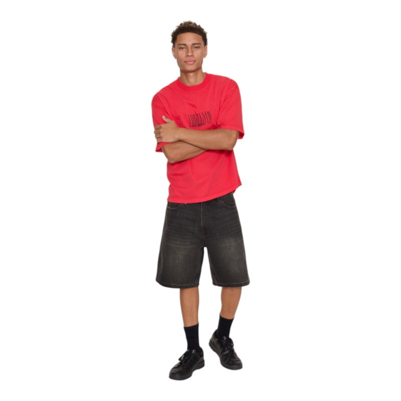 Thrills Chaotic Interventions Box Crop Tee - Winning Red