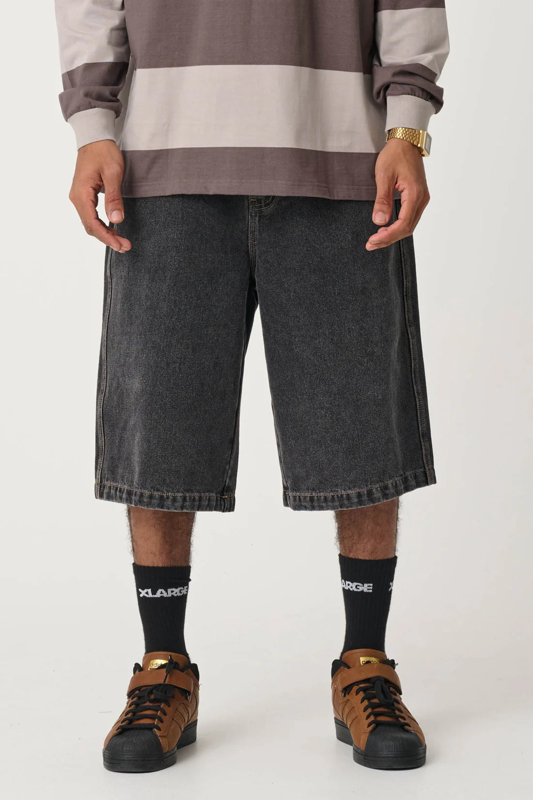 XLarge Baggy Bull Denim 91 Short - Washed Black