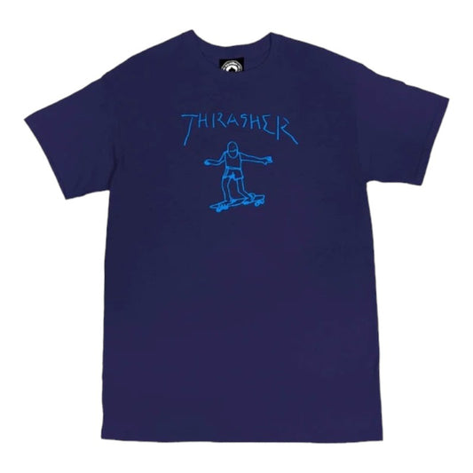 Thrasher Gonz Logo Tee Navy/Light Blue