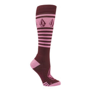 Volcom Women’s Striker Wool Blend OTC Sock - Burgundy
