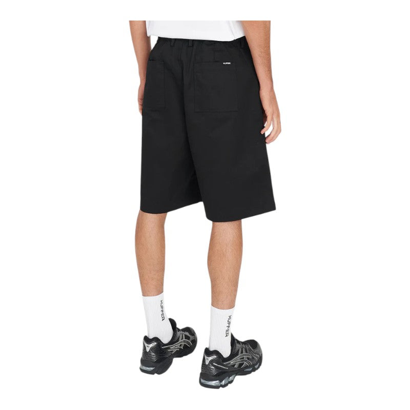 Huffer Pleated Baggy Shorts - Black