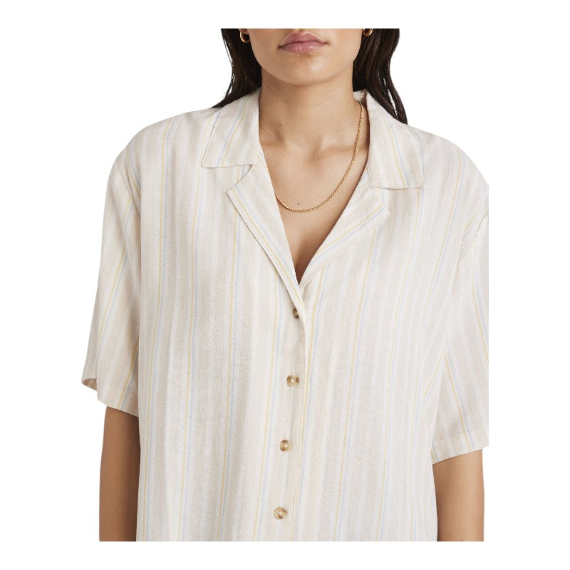 RVCA Beat Stripe Overshirt - Cloud