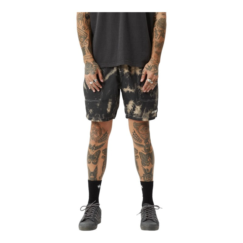 Afends Tie Dye Baywatch 18" Swim Short - Sand