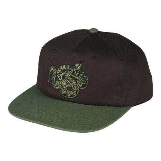 Passport Coiled Workers Cap - Green/Chocolate