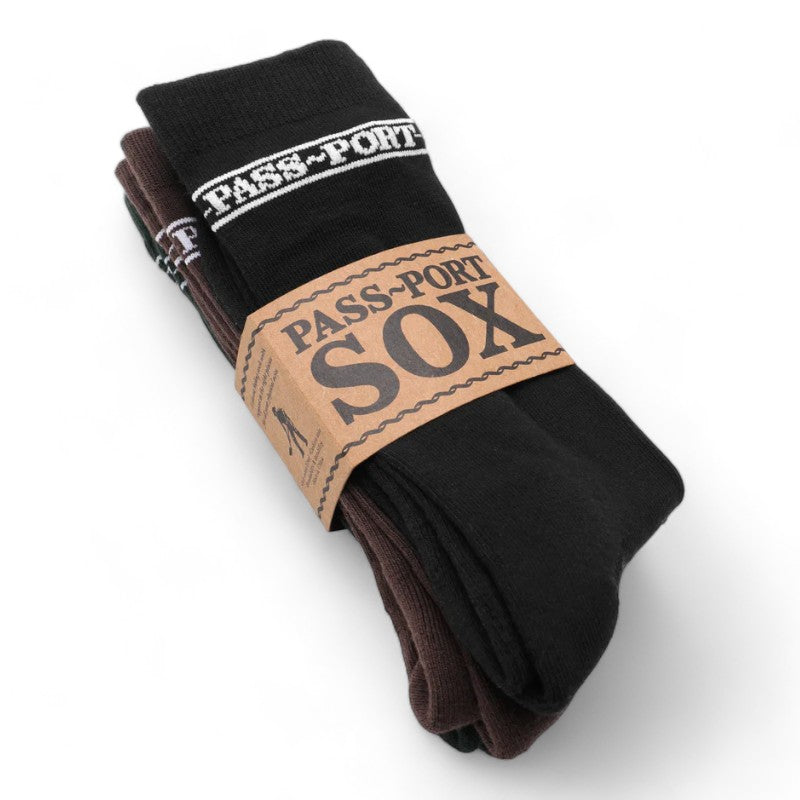Passport Hi Sox - 3pack - Black/Brown/Green