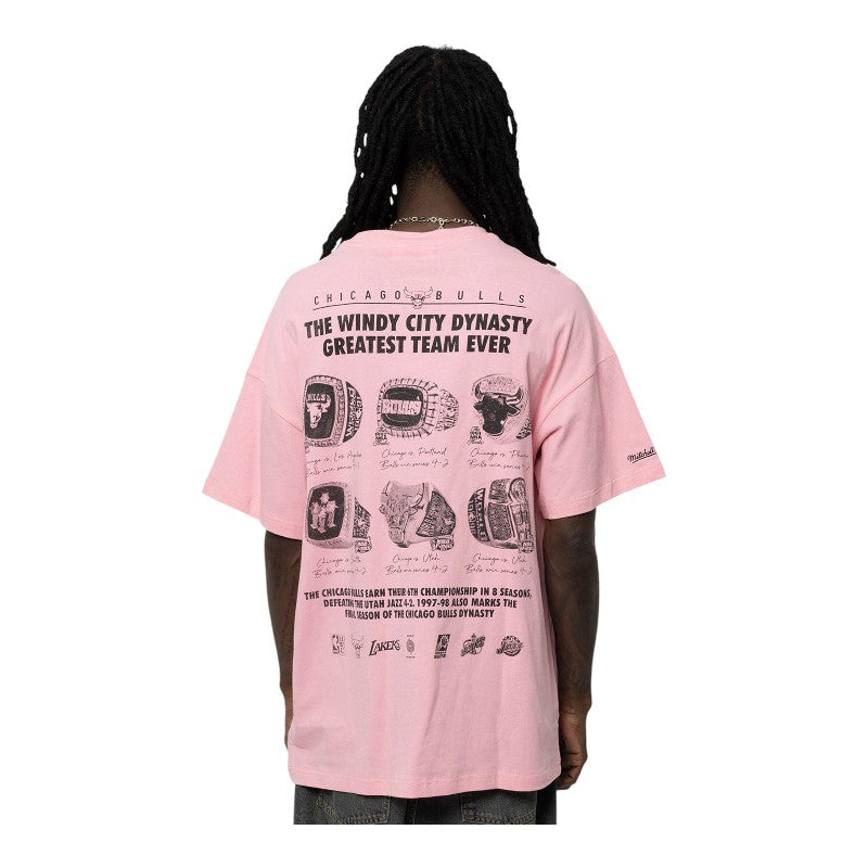 Mitchell & Ness Signature Dynasty Bull Tee - Soft Pink