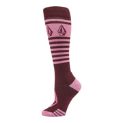 Volcom Women’s Striker Wool Blend OTC Sock - Burgundy