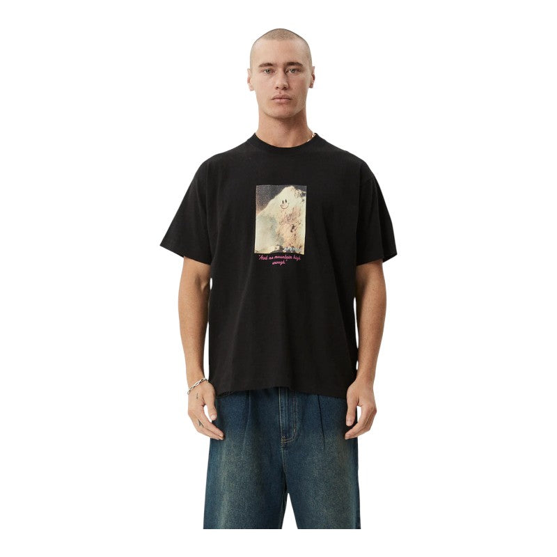 Afends Too High Heavyweight Boxy Tee - Black