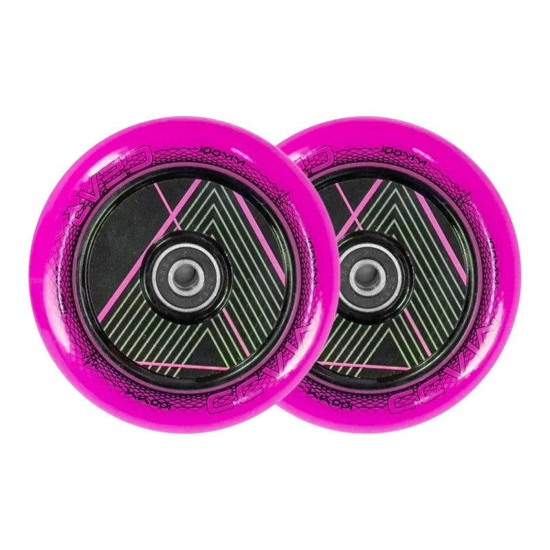 Mad Gear 100mm Raven Hollow Core Wheels Pair - Pink