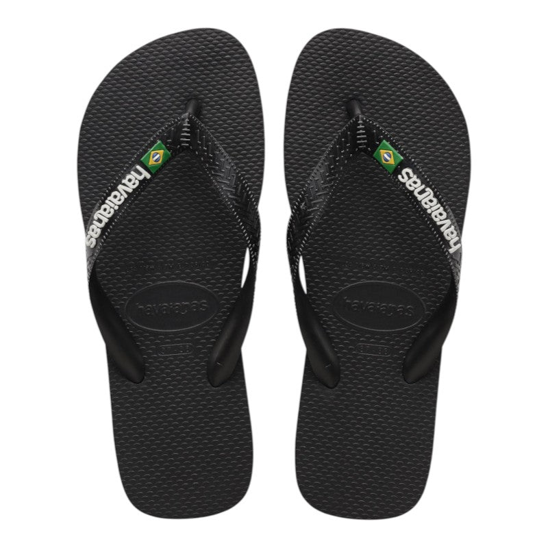 Havaianas Brazil Logo Jandals - Black