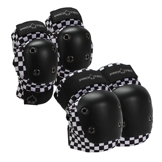 Protec Street Knee/Elbow Pads Black Checker
