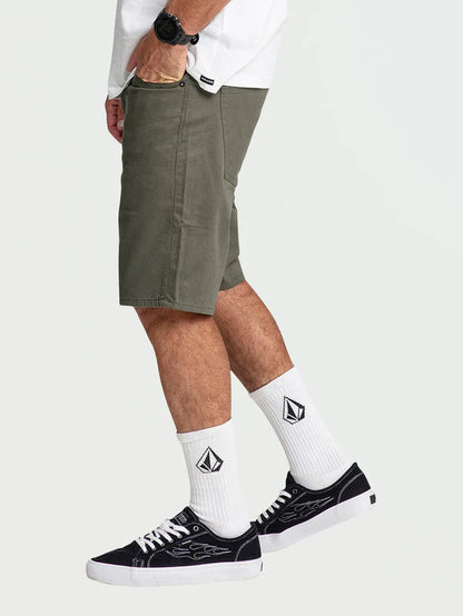 Volcom Solver Lite 5 Pocket Shorts - Army Green Combo