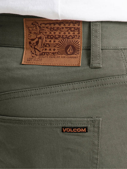 Volcom Solver Lite 5 Pocket Shorts - Army Green Combo