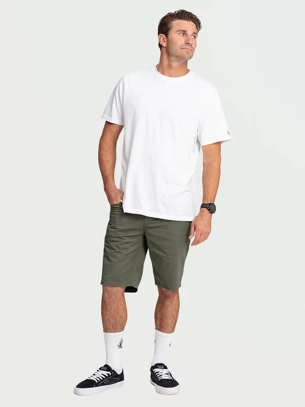 Volcom Solver Lite 5 Pocket Shorts - Army Green Combo