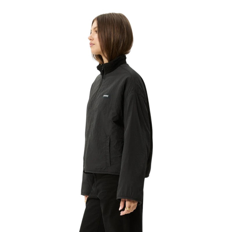 Afends Berlin Reversible Polar Fleece Jacket - Black