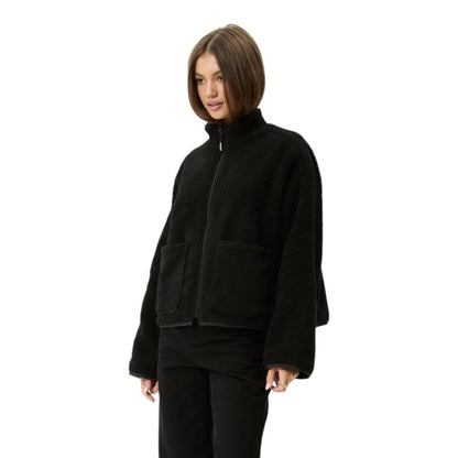 Afends Berlin Reversible Polar Fleece Jacket - Black