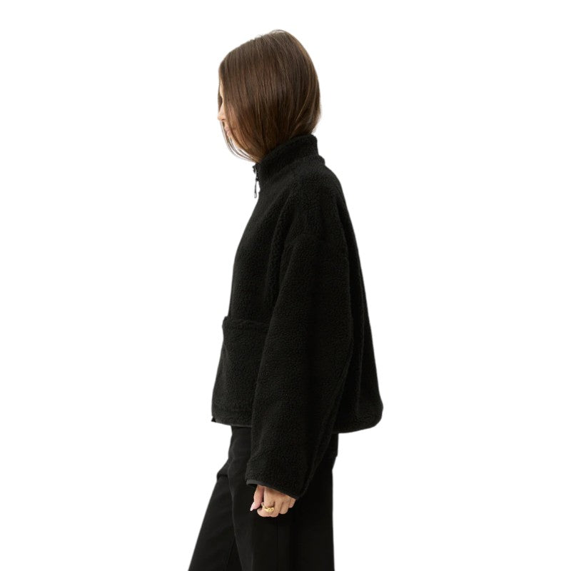 Afends Berlin Reversible Polar Fleece Jacket - Black
