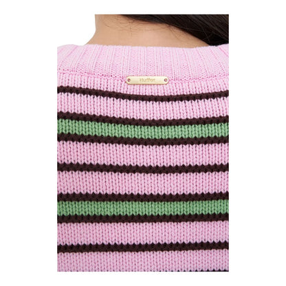 Huffer Bobby Knit Cardigan - Pink/Meadow
