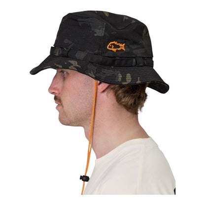 J.A.F Fisherman Wide Brim - Black Camo
