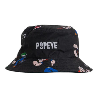 Crate X Popeye Reversible Bucket Hat - Black/Pine
