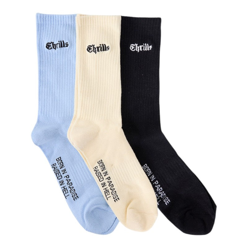 Thrills Everything In Its Place 3 Pack Socks - Multi