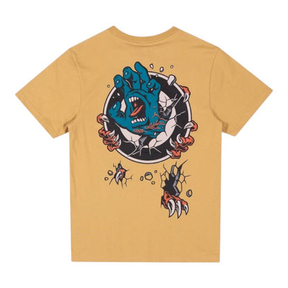 Santa Cruz Youth Roskopp Screaming Centre Tee - Tan